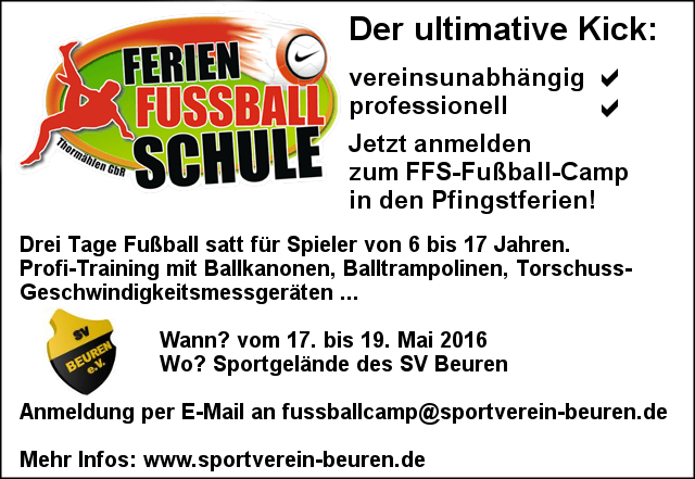 Pfingstcamp der FFS Ferien-Fußball-Schule