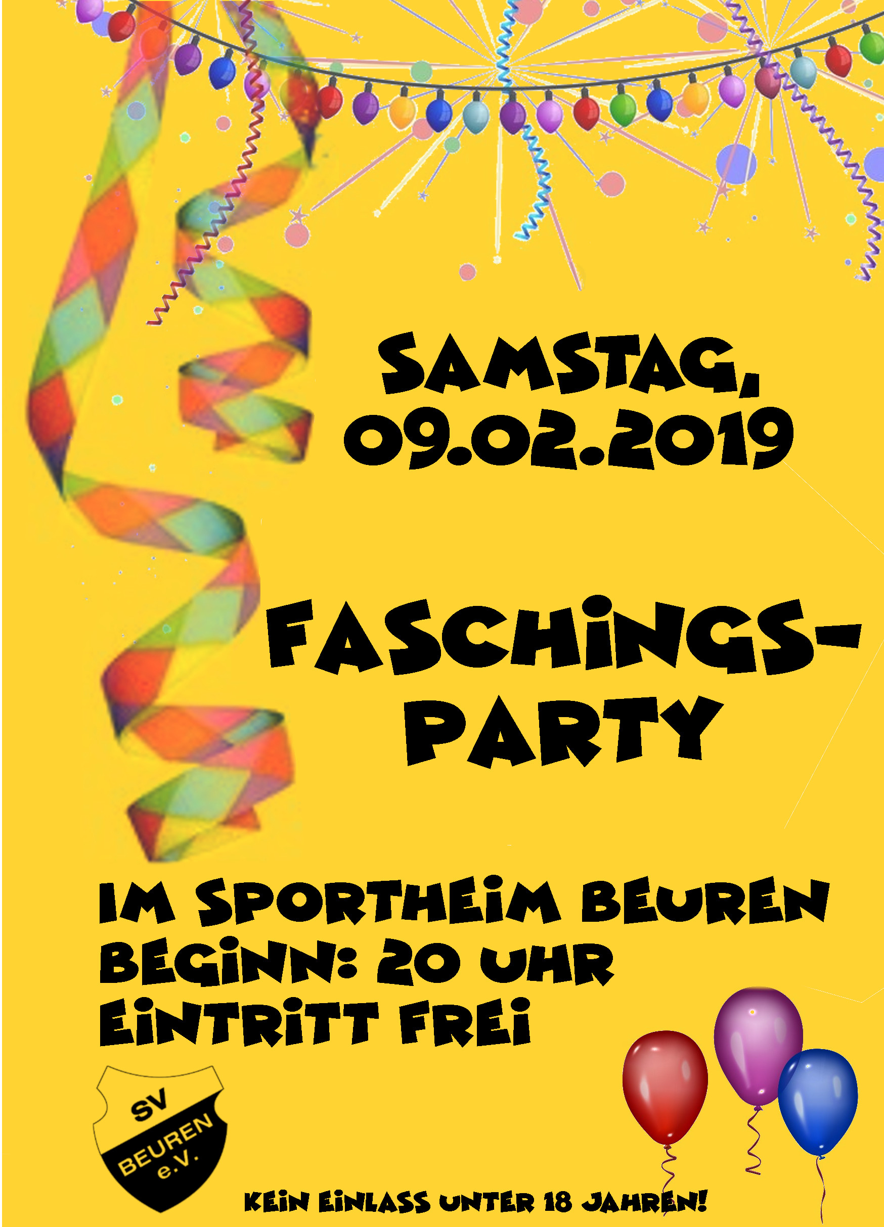 Faschingsparty 2019